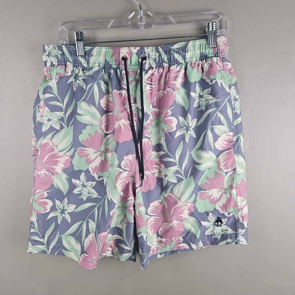 Brooks Brother Floral Print Swim Trunks Mens Size Medium
